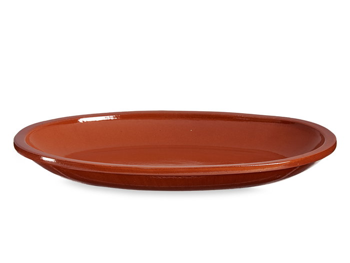 La Dehesa Bandeja Plana Oval 31 x 25 cm Barro Refractario Color Miel (Set de 6)