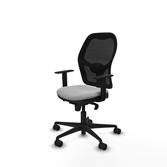 PIQUERAS Y CRESPO Silla de oficina Jorquera, mecanismo Sincro, Gris claro/Negro