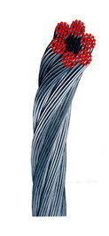 Cable de acero galvanizado 2 mm 6x7+1, rollo de 25 mt