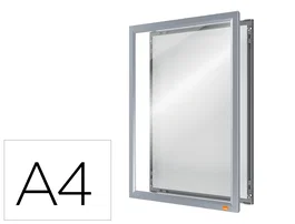 Nobo Marco Porta Anuncios Impression Pro DIN A4, Marco de Clip Aluminio, 235x13x325 mm