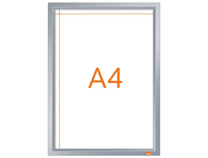 Nobo Marco Porta Anuncios Impression Pro DIN A4, Marco de Clip Aluminio, 235x13x325 mm