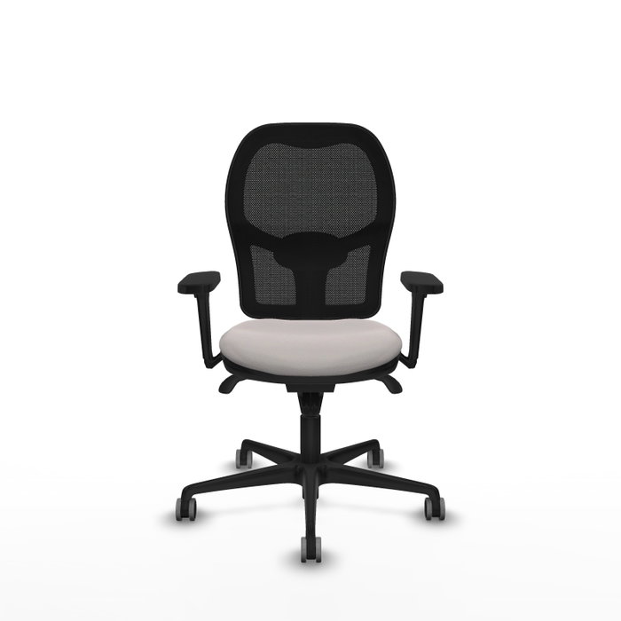 PIQUERAS Y CRESPO Silla de oficina Jorquera con mecanismo Sincro, Blanco y Negro PIQUERAS Y CRESPO Silla de oficina Jorquera con mecanismo Sincro, Blanco y Negro