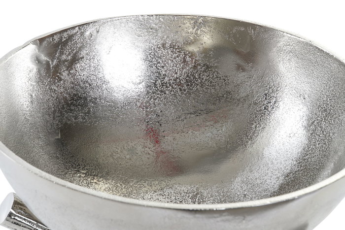 DKD Home Decor Centro de Mesa de Aluminio Plateado 30x30x28 cm