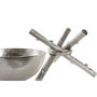 DKD Home Decor Centro de Mesa de Aluminio Plateado 30x30x28 cm
