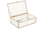 DKD Home Decor Joyero de Cristal y Metal Dorado