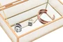 DKD Home Decor Joyero de Cristal y Metal Dorado