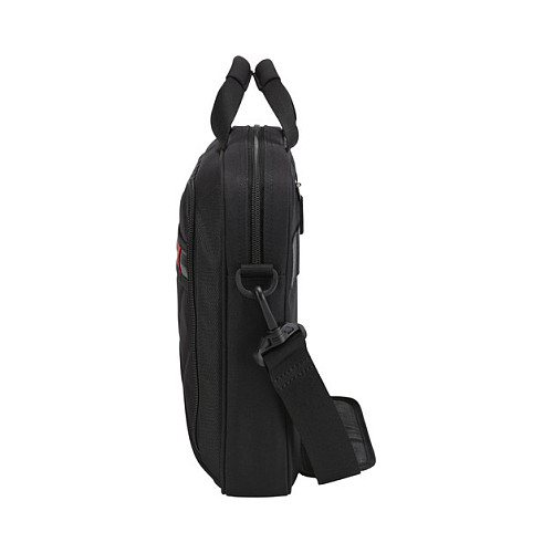 CaseLogic DLC117 Bolsa Bandolera para Portátil de 17.3", Nylon Negro, con Compartimento para Tableta iPad y Cualquier Marca, 800g