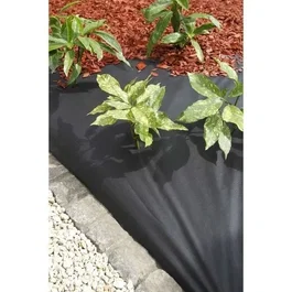 Nature Manta mulching negra 50 gr/m², para control de malas hierbas y retención de humedad, 1 rollo de 1x10 m