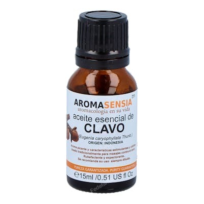 AROMASENSIA Aceite Esencial de Clavo 15ml - Antiséptico y Repelente AROMASENSIA Aceite Esencial de Clavo 15ml - Antiséptico y Repelente