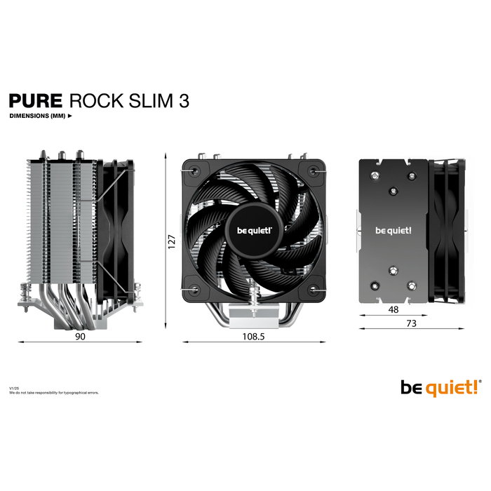 be quiet! Pure Rock Slim 3 Plata