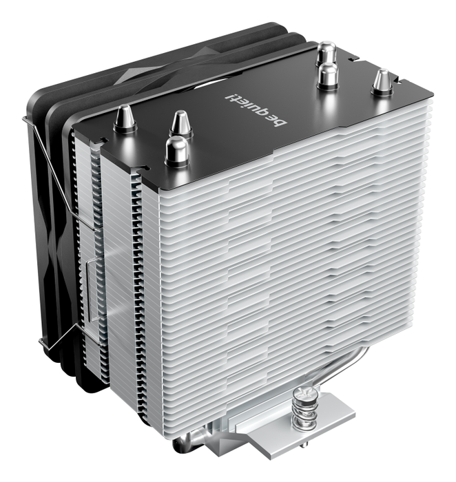 be quiet! Pure Rock Slim 3 Refrigerador de aire CPU, ventilador 10cm, compatible con LGA 1851, LGA 1700, AM4, AM5, 130W TDP, PWM, color Plata