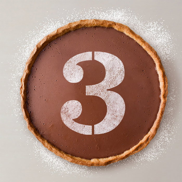 Algon Plantilla Tarta Cumpleaños N-3 25 cm x 25 cm (36 Unidades)