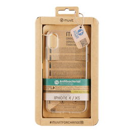 Funda para Móvil Muvit for Change iPhone X/XS Transparente
