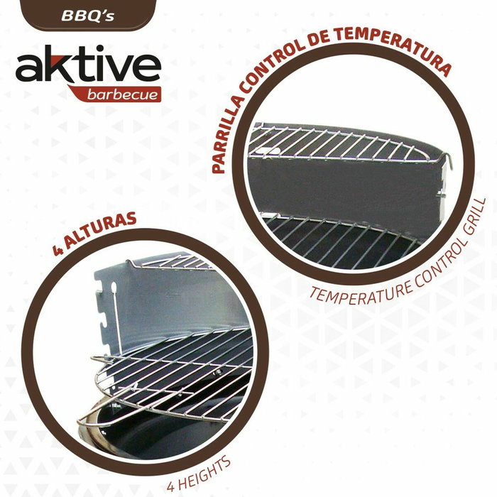 Color Baby Barbacoa de carbón redonda Aktive 51X51X82 cm Color Baby Barbacoa de carbón redonda Aktive 51X51X82 cm