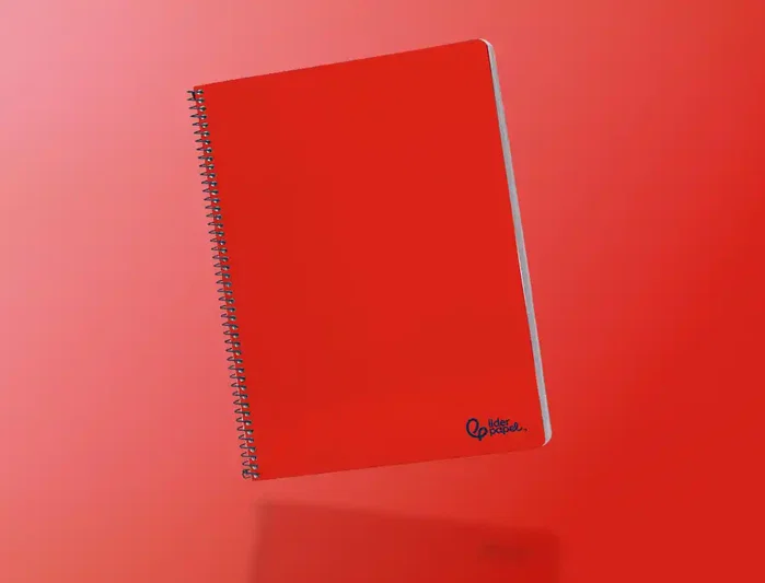 Liderpapel Cuaderno Espiral Smart A4 80 Hojas Cuadro 4mm Rojo