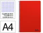 Liderpapel Cuaderno Espiral Smart A4 80 Hojas Cuadro 4mm Rojo