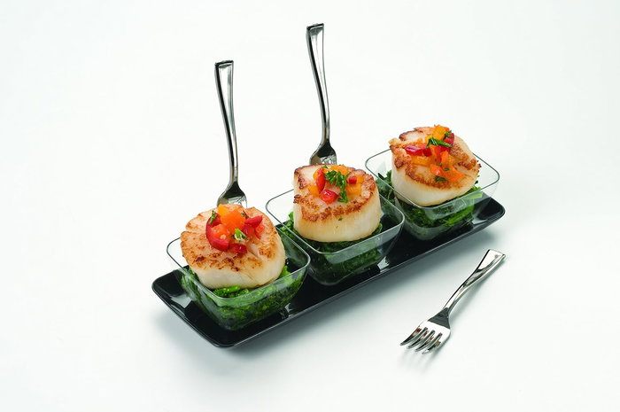 Algon Set 50 Tenedor Degustación Plata 10 cm (20 Unidades)