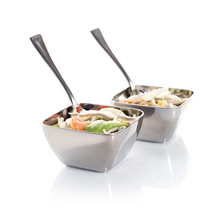 Algon Set 50 Tenedor Degustación Plata 10 cm (20 Unidades)