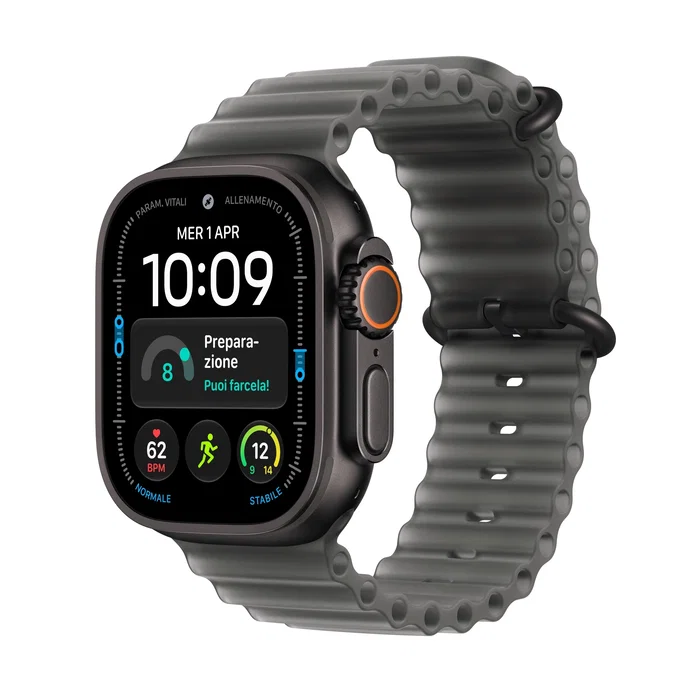 Apple Watch Ultra 4 GPS + Cellular 49mm Titanio Negro con Correa Ocean Negro Translúcido