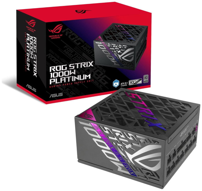 Asus ROG Strix 1000W Platinum Gaming ATX 3.1 Black/Silver Asus ROG Strix 1000W Platinum Gaming ATX 3.1 Black/Silver