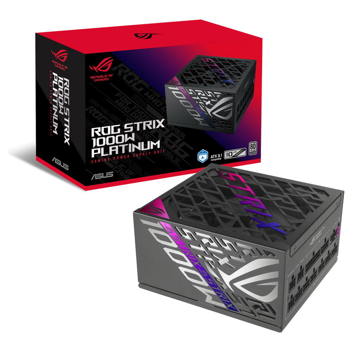 Asus ROG Strix 1000W Platinum Gaming ATX 3.1 Black/Silver Asus ROG Strix 1000W Platinum Gaming ATX 3.1 Black/Silver
