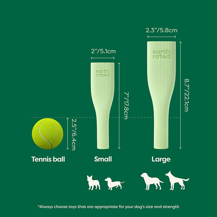 Earth Rated Juguete Mordedor Chew Toy L Verde Goma para Perros Duradero Apto Lavavajillas