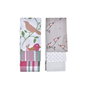 Set de Paños DKD Home Decor Marrón Rojo Verde Beige 60 x 0,5 x 40 cm Flores Pájaros