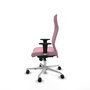 PIQUERAS Y CRESPO Sillón Albacete con Mecanismo Sincro, Tela Rosa, Base Aluminio
