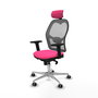 PIQUERAS Y CRESPO Silla de oficina Jorquera con mecanismo Sincro, Rosa y Gris