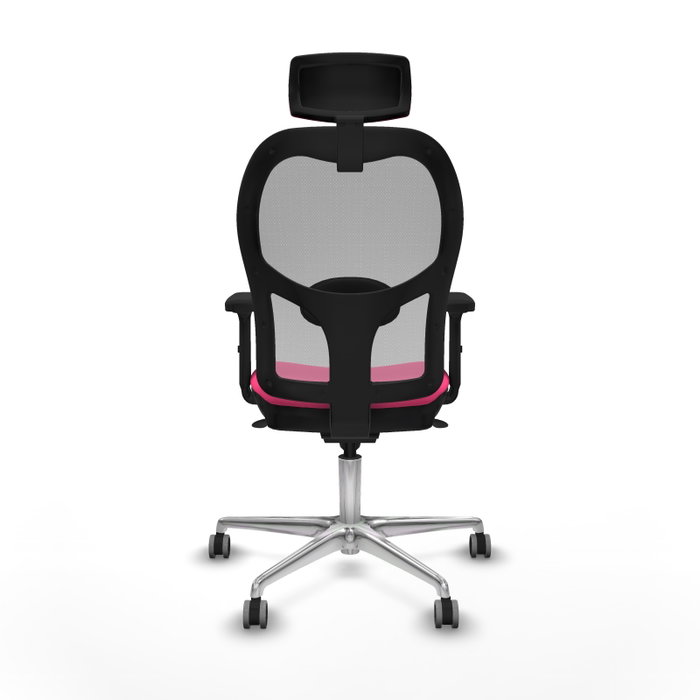 PIQUERAS Y CRESPO Silla de oficina Jorquera con mecanismo Sincro, Rosa y Gris