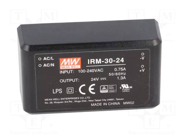 MEAN WELL IRM-30-24 Convertidor AC/DC 31,2W 24VDC