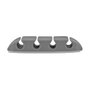 DeLOCK 18330 Soporte de cable con 4 pasacables trapezoidales Set de 4 unidades
