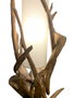 DKD Home Decor Lámpara de pie de teca hecha a mano 40x40x180 cm