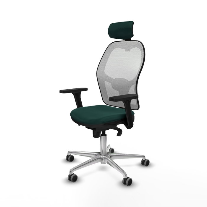 PIQUERAS Y CRESPO Silla de oficina Jorquera Verde botella y Blanco PIQUERAS Y CRESPO Silla de oficina Jorquera Verde botella y Blanco
