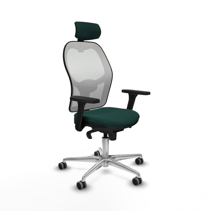 PIQUERAS Y CRESPO Silla de oficina Jorquera Verde botella y Blanco PIQUERAS Y CRESPO Silla de oficina Jorquera Verde botella y Blanco