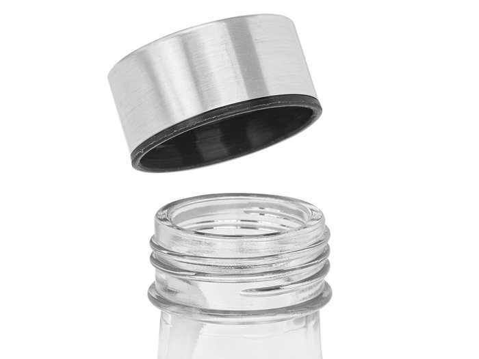 Vivalto Botella Tapon Acero Water Cool 1000 ml Vidrio Acero Transparente Plata 9.4x25.5x9.4 cm (Set de 12) Vivalto Botella Tapon Acero Water Cool 1000 ml Vidrio Acero Transparente Plata 9.4x25.5x9.4 cm (Set de 12)