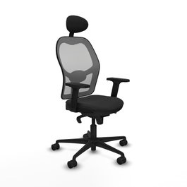 PIQUERAS Y CRESPO Silla de oficina Jorquera con mecanismo Sincro, Negro y Gris