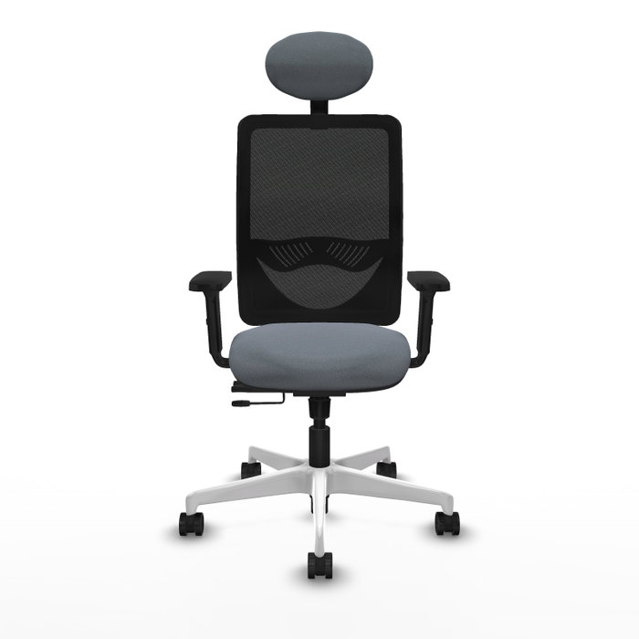 PIQUERAS Y CRESPO Silla de oficina Zulema con mecanismo Sincro/Traslack, Gris y Negro