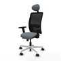 PIQUERAS Y CRESPO Silla de oficina Zulema con mecanismo Sincro/Traslack, Gris y Negro