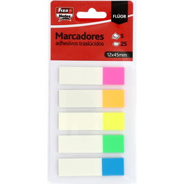 FIXO Banderitas Adhesivas Traslúcidas Surtidas 12x54mm, Set de 24