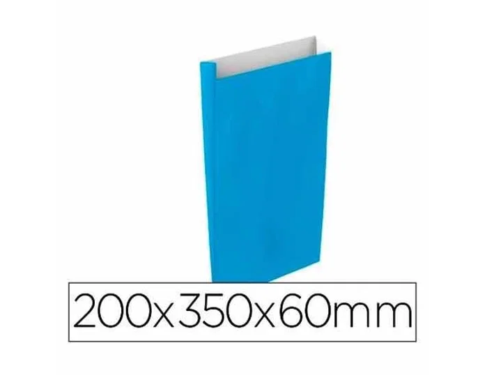 Basika Sobre de papel con fuelle celeste 200x350x60 mm, 25 unidades