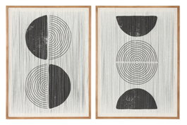 DKD Home Decor Cuadro Algodón Abeto 60x3x80 Moderno Surtido de 2