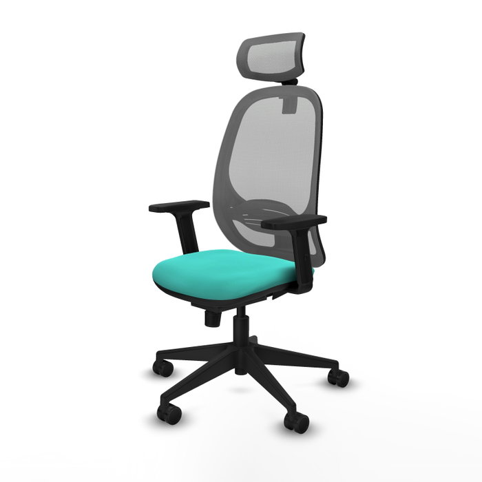 PIQUERAS Y CRESPO Silla de oficina Cilanco con mecanismo Sincro, Turquesa y Gris PIQUERAS Y CRESPO Silla de oficina Cilanco con mecanismo Sincro, Turquesa y Gris