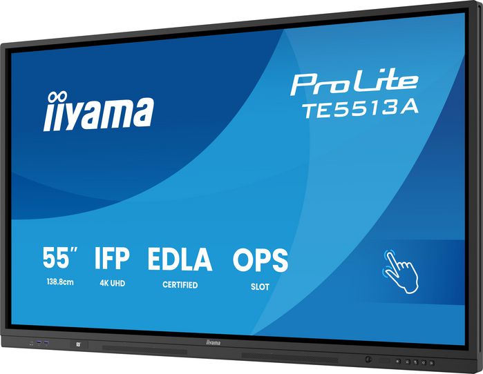 iiyama iiWare21E (EDLA), Pantalla Táctil Android 14 8/128GB, 55" UHD IPS Panel 3840x2160 con PureTouch IR+ y Zero Bonding