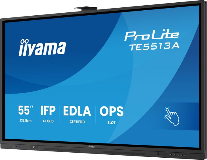 iiyama iiWare21E (EDLA), Pantalla Táctil Android 14 8/128GB, 55" UHD IPS Panel 3840x2160 con PureTouch IR+ y Zero Bonding
