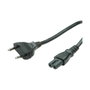 ROLINE Cable de Alimentación IEC320 C7 2 polos, Euro-Flachstecker CEE7/16 a Conector C7, Negro, 1.8 m, 250 V, 2.5 A
