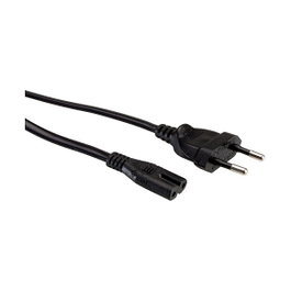 ROLINE Cable de Alimentación IEC320 C7 2 polos, Euro-Flachstecker CEE7/16 a Conector C7, Negro, 1.8 m, 250 V, 2.5 A
