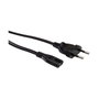 ROLINE Cable de Alimentación IEC320 C7 2 polos, Euro-Flachstecker CEE7/16 a Conector C7, Negro, 1.8 m, 250 V, 2.5 A
