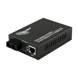 ALLNET ALL-MC105G-SC-SM Convertidor de Fibra Gigabit Ethernet 1000BASE-LX SC Monomodo 10 km, 10/100/1000BASE-T a 1000BASE-LX, Negro