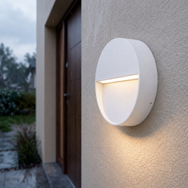 Aplique LED para Exterior Circular 7W Blanco 2700K